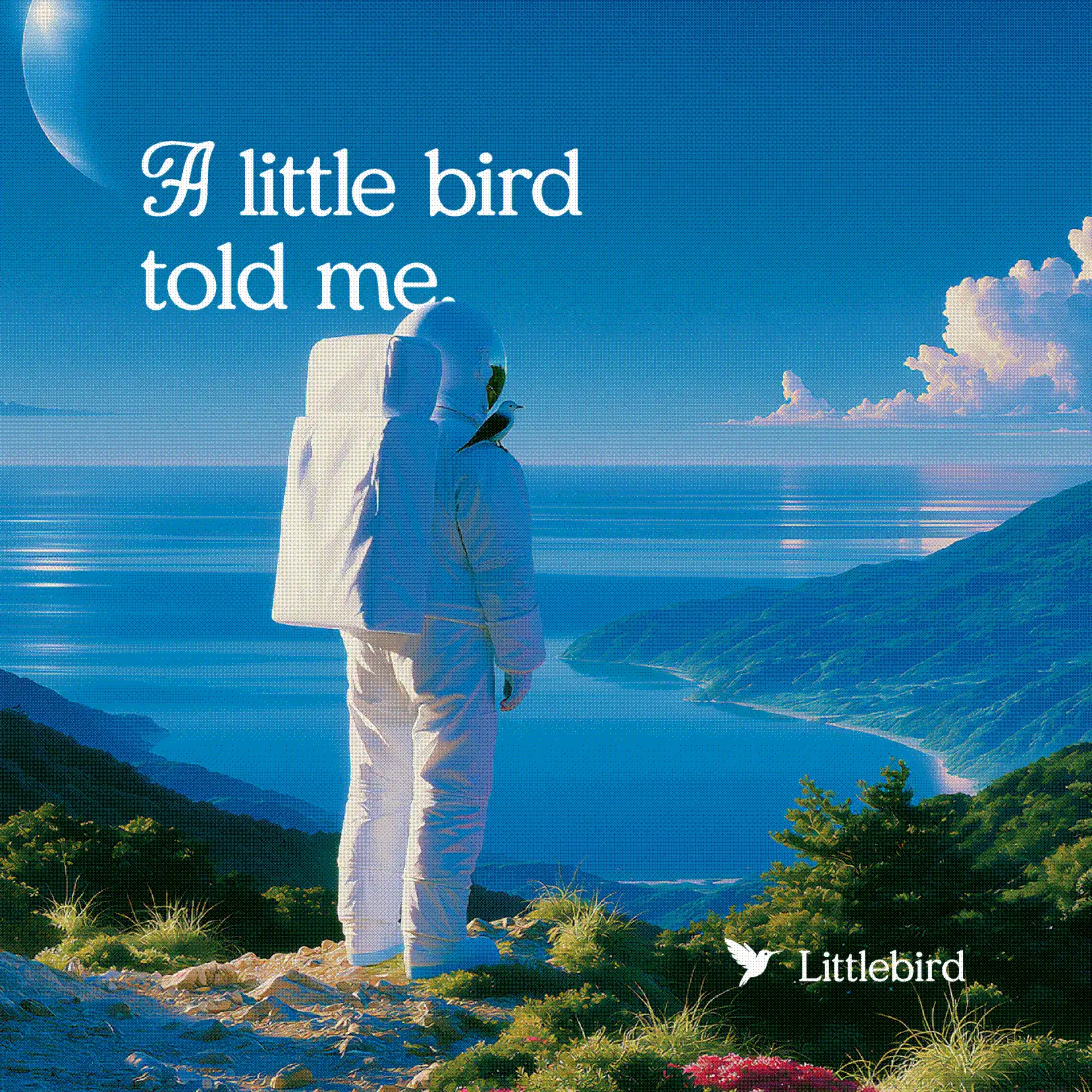 Astronaut illustration, third pose